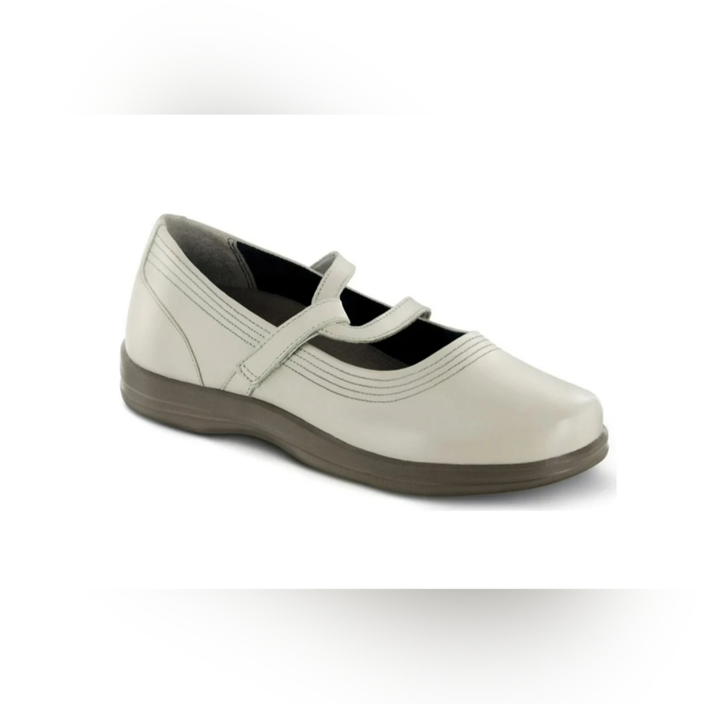 Apex Women's Janice Bone Leathet Mary Jane Size 7.5 Wide